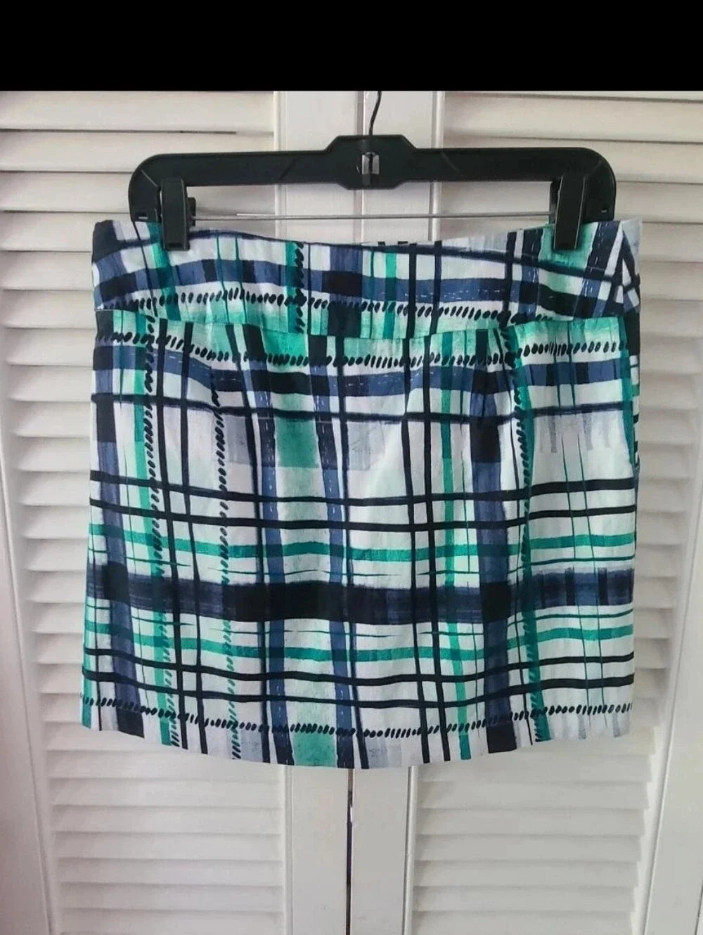 Hope & Harlow Blue Plaid Tennis Golf Skort Size 12 Preppy Mini